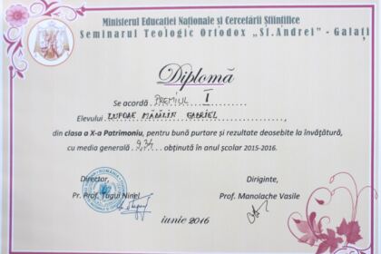 Festivitatea de premiere la Seminarul Teologic „Sfântul Apostol Andrei“ din Galaţi – fotografia 19