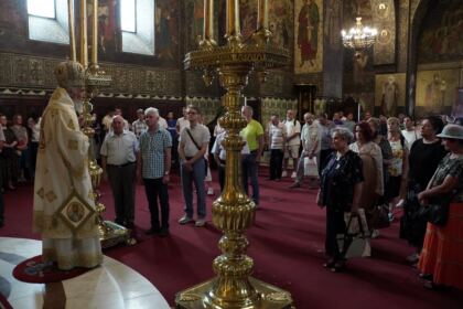 Slujire arhierească şi vizita unui grup de studenți germani în Eparhia Dunării de Jos – fotografia 41