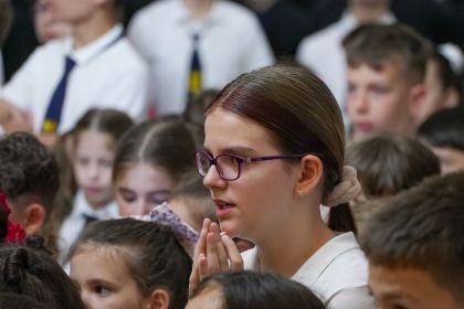 Rugăciune şi binecuvântare la sfârşit de an şcolar pentru clasele primare de la Seminarul Teologic „Sfântul Andrei“ din Galaţi – fotografia 15